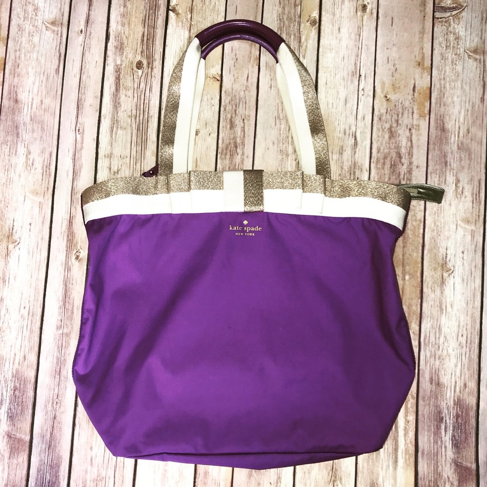 Kate Spade Tote Purple and Gold